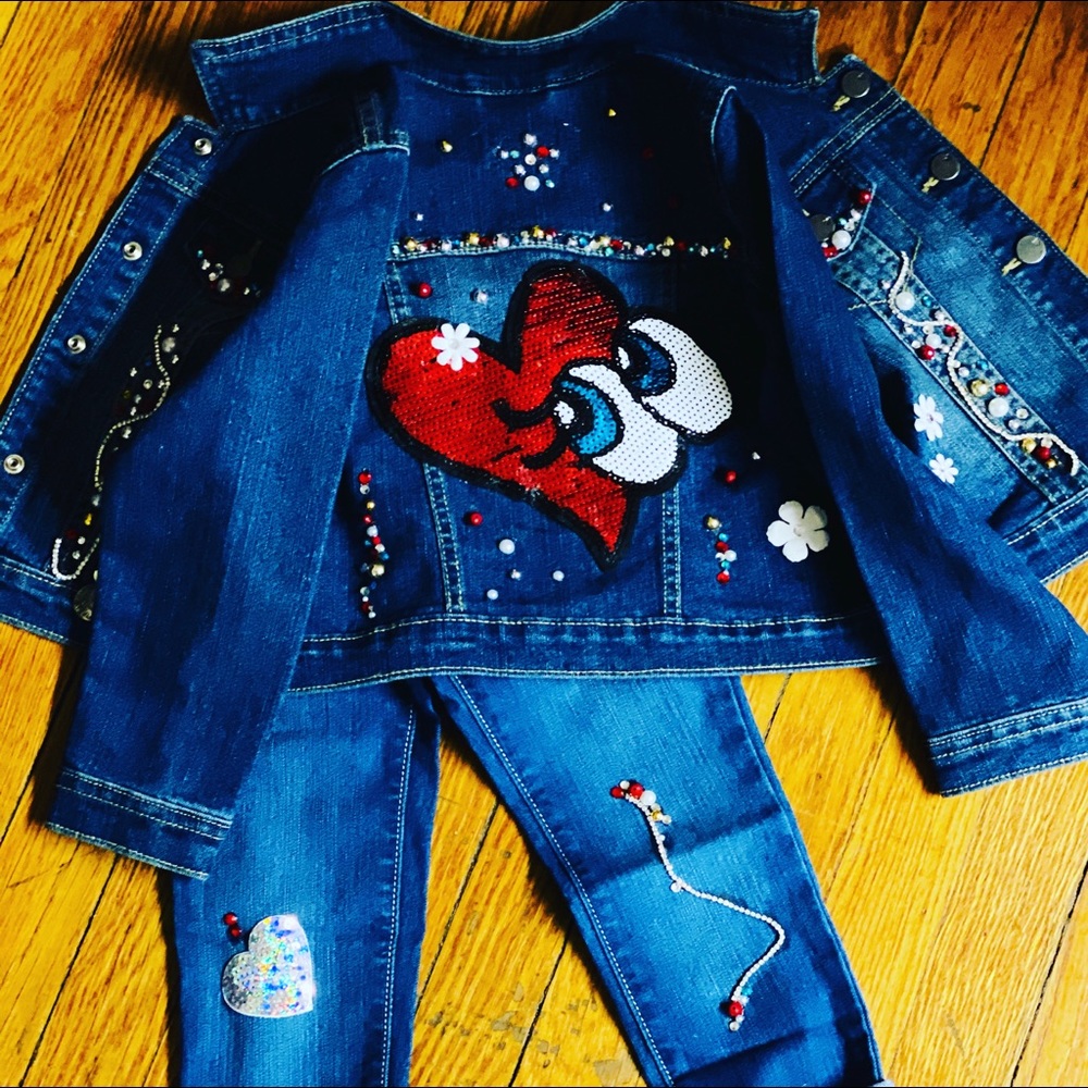 Handmade jean jacket and jeans! Custom